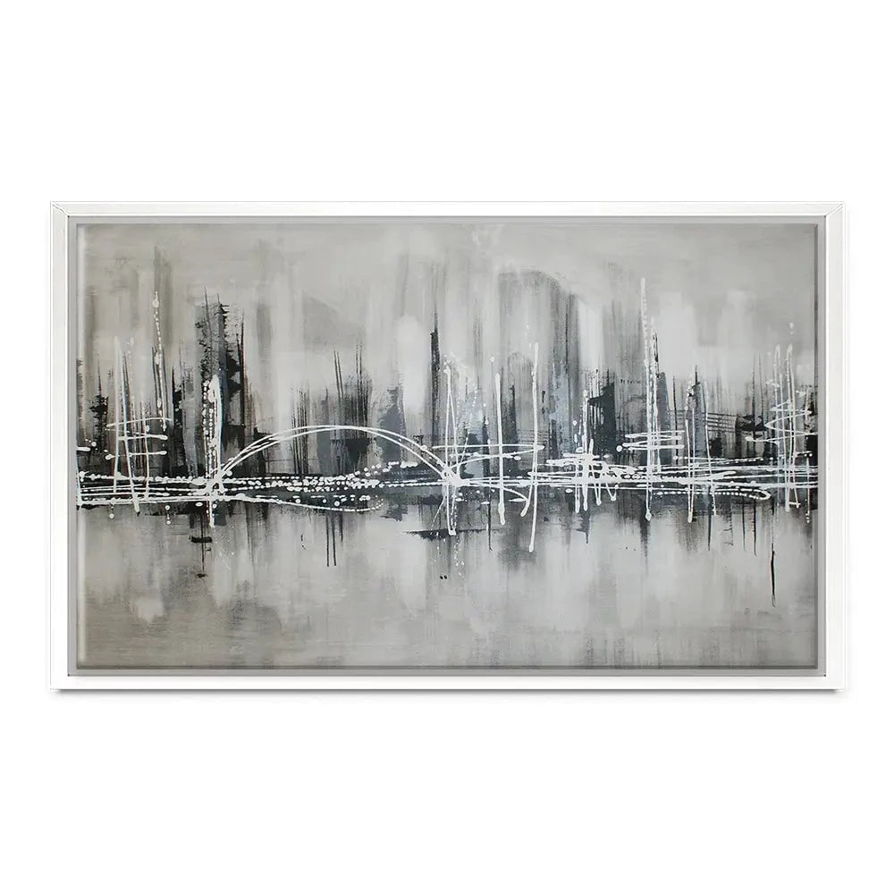 Black White City Canvas Print Black White City Canvas Print wall art product Maria Moretti