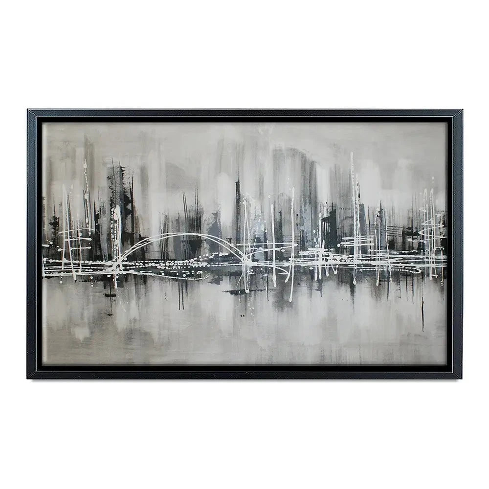Black White City Canvas Print Black White City Canvas Print wall art product Maria Moretti