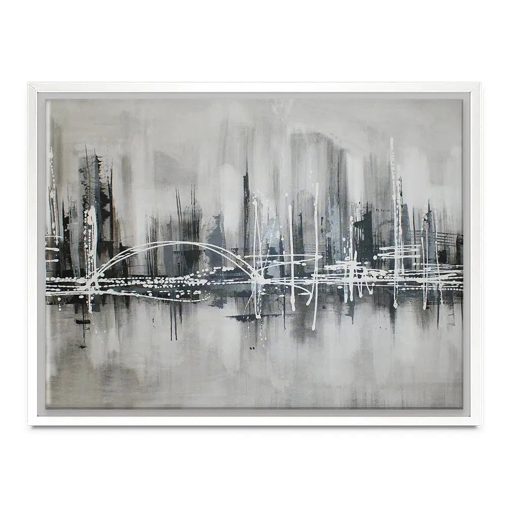 Black White City Canvas Print Black White City Canvas Print wall art product Maria Moretti