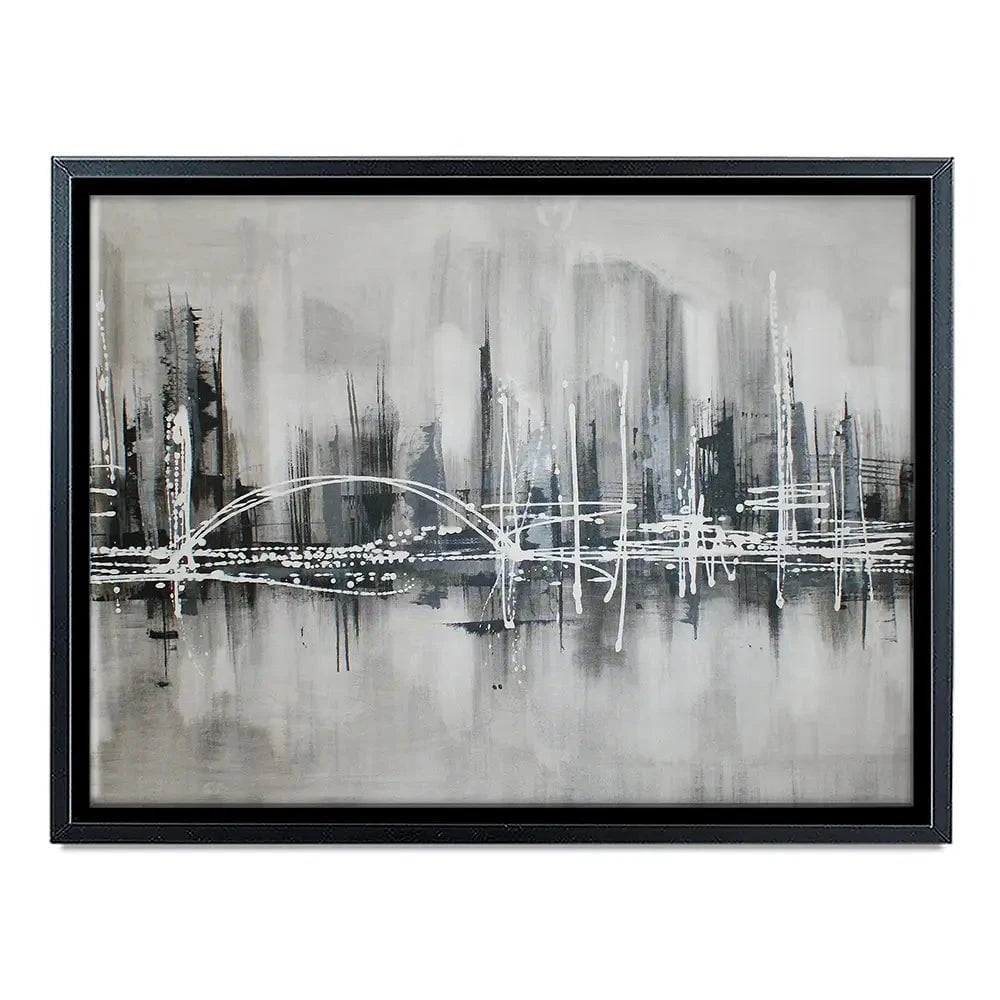 Black White City Canvas Print Black White City Canvas Print wall art product Maria Moretti