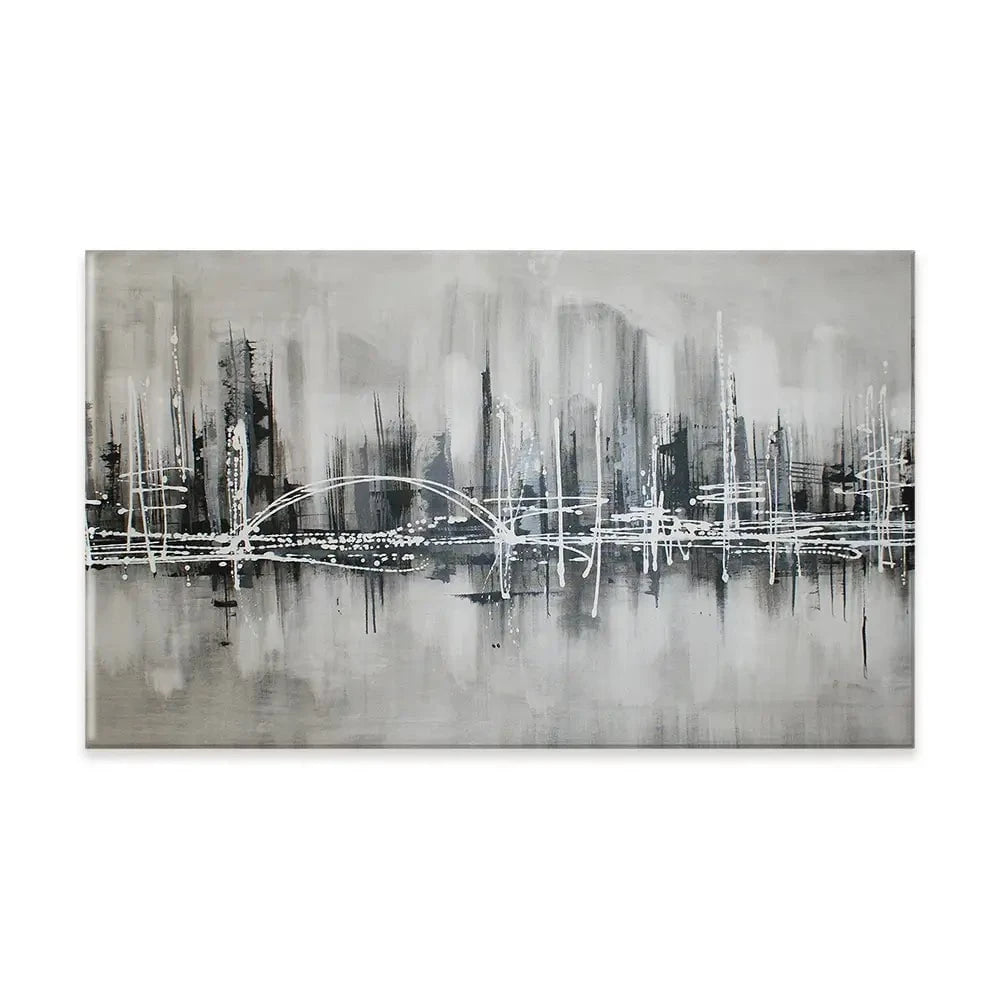 Black White City Canvas Print Black White City Canvas Print wall art product Maria Moretti