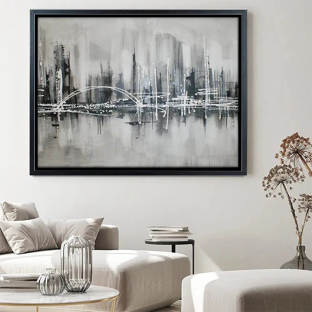 Black White City Canvas Print Black White City Canvas Print wall art product Maria Moretti