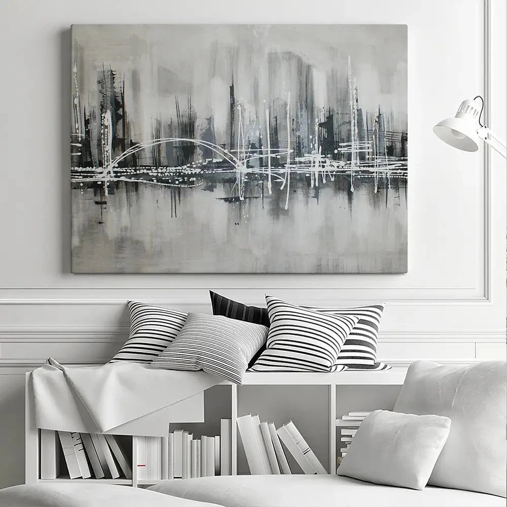 Black White City Canvas Print Black White City Canvas Print wall art product Maria Moretti