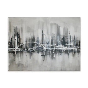 Black White City Canvas Print Black White City Canvas Print wall art product Maria Moretti