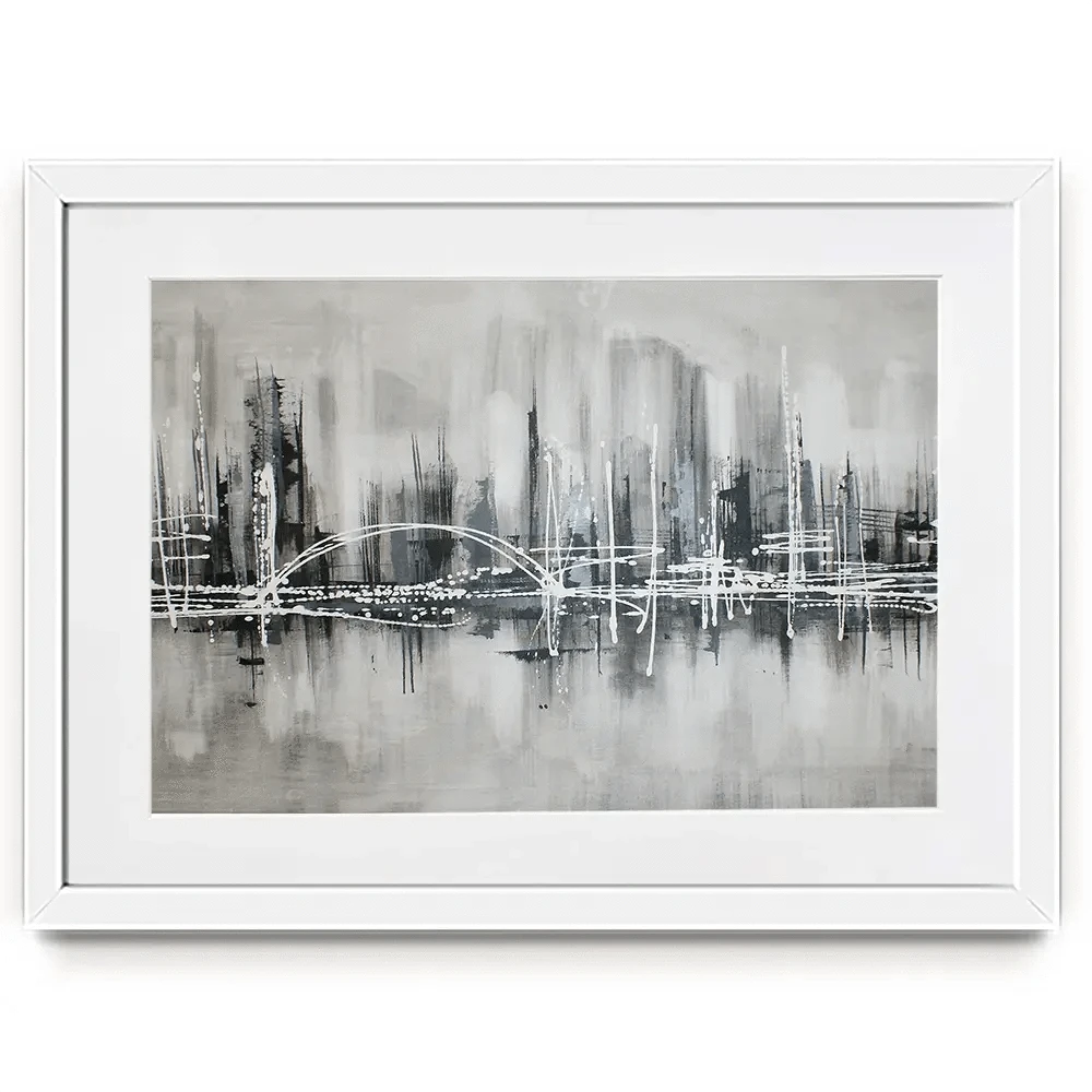 Black White City Framed Art Print Black White City Framed Art Print wall art product Maria Moretti
