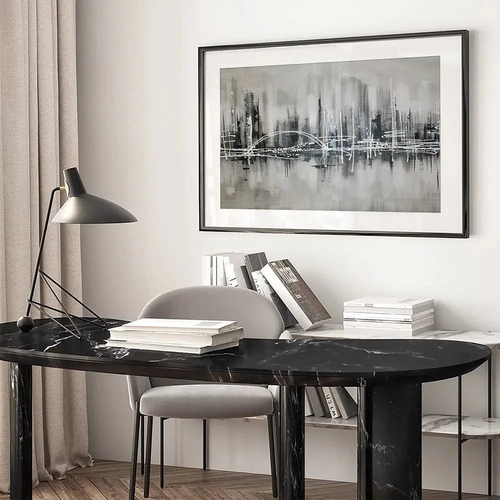 Black White City Framed Art Print Black White City Framed Art Print wall art product Maria Moretti