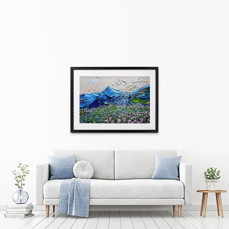Blissful View Framed Art Print Blissful View Framed Art Print wall art product Nada Khatib