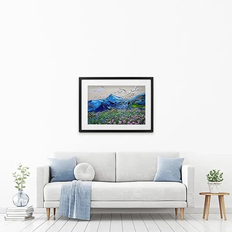 Blissful View Framed Art Print Blissful View Framed Art Print wall art product Nada Khatib