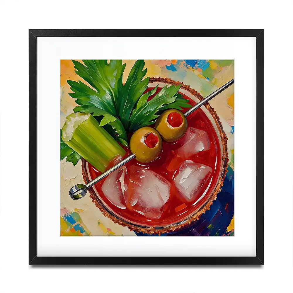 Bloody Mary Cocktail Square Framed Art Print Bloody Mary Cocktail Square Framed Art Print wall art product David Alexander Elder