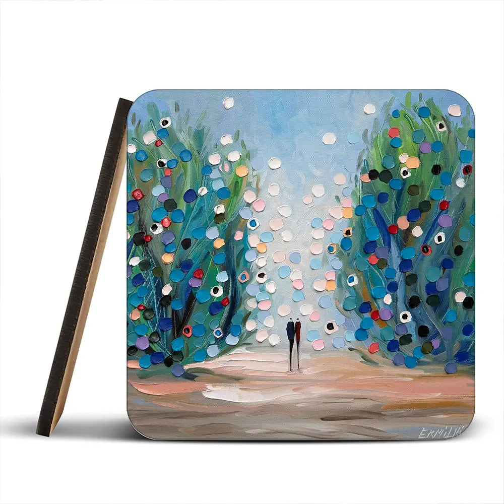 Blooming Affection Coaster Set Blooming Affection Coaster Set wall art product Ekaterina Ermilkina