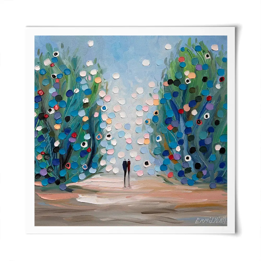 Blooming Affection Square Art Print Blooming Affection Square Art Print wall art product Ekaterina Ermilkina