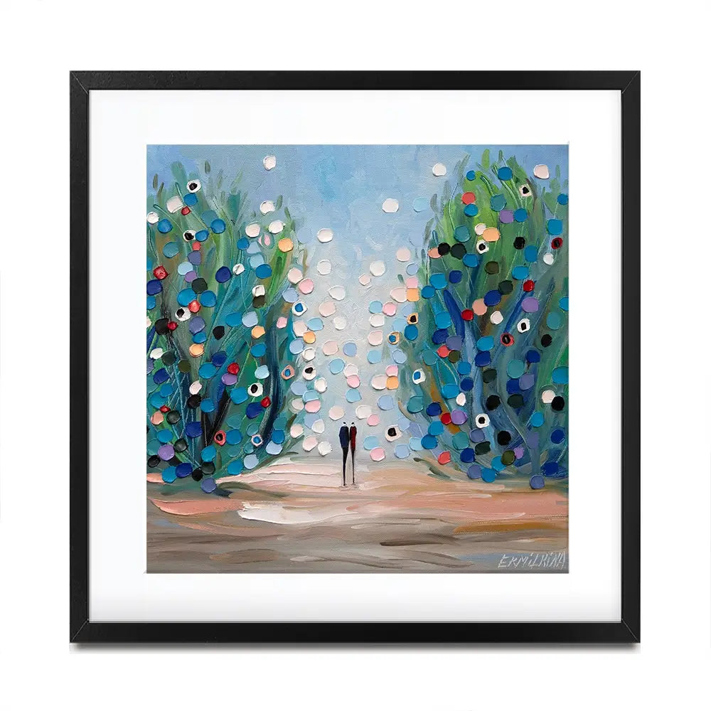 Blooming Affection Square Framed Art Print Blooming Affection Square Framed Art Print wall art product Ekaterina Ermilkina
