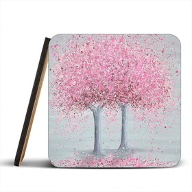 Blooming Love Coaster Set Rainbow Soul Tree Coaster Set | Rainbow Soul Tree Art Coasters wall art product Jo Gough