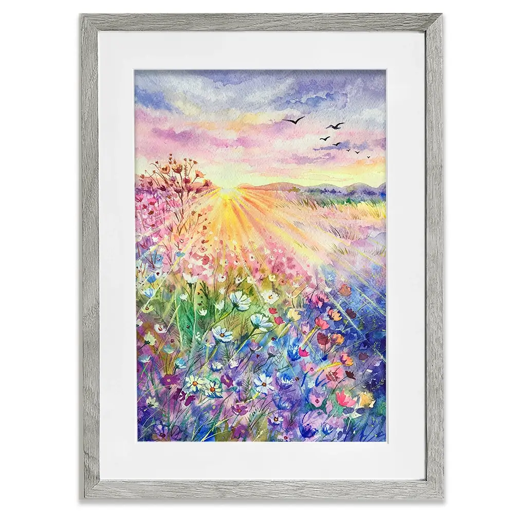 Blossoming Meadow Framed Art Print Blossoming Meadow Framed Art Print wall art product EL_Art / Shutterstock