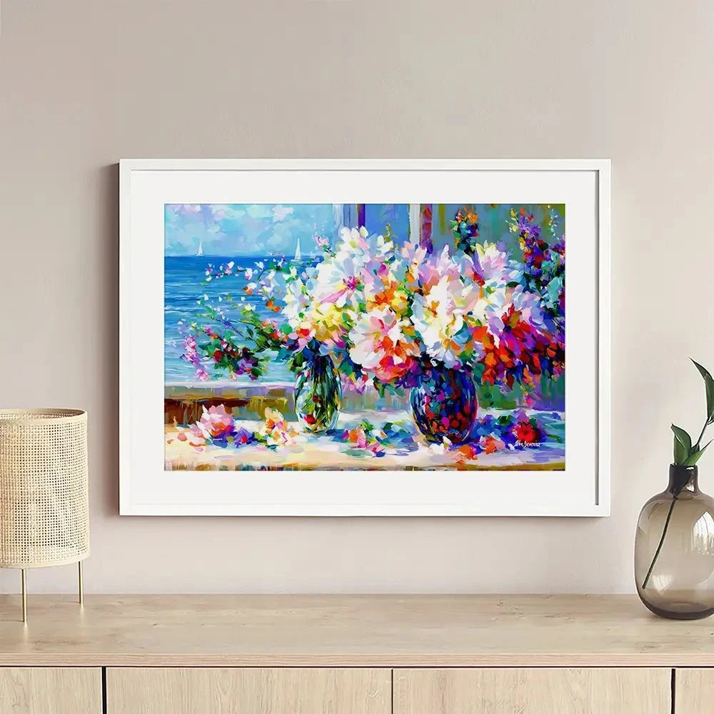 Blossoms By The Sea Framed Art Print Blossoms By The Sea Framed Art Print wall art product Leon Devenice