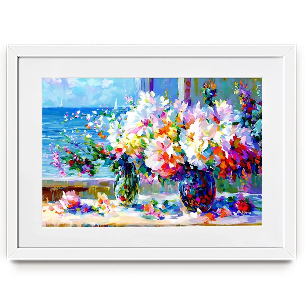 Blossoms By The Sea Framed Art Print Blossoms By The Sea Framed Art Print wall art product Leon Devenice