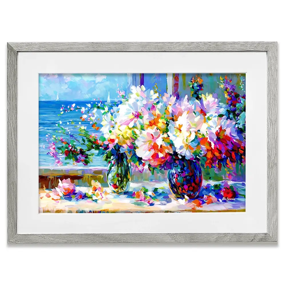 Blossoms By The Sea Framed Art Print Blossoms By The Sea Framed Art Print wall art product Leon Devenice