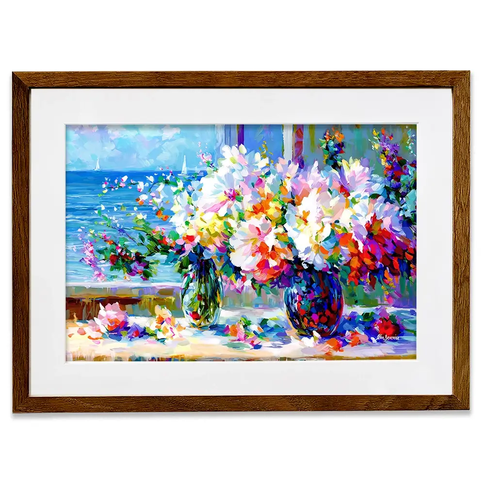 Blossoms By The Sea Framed Art Print Blossoms By The Sea Framed Art Print wall art product Leon Devenice