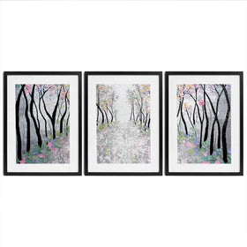 Blossoms In The Breeze Framed Art Print Trio Blossoms In The Breeze Framed Art Print Trio wall art product Nada Khatib