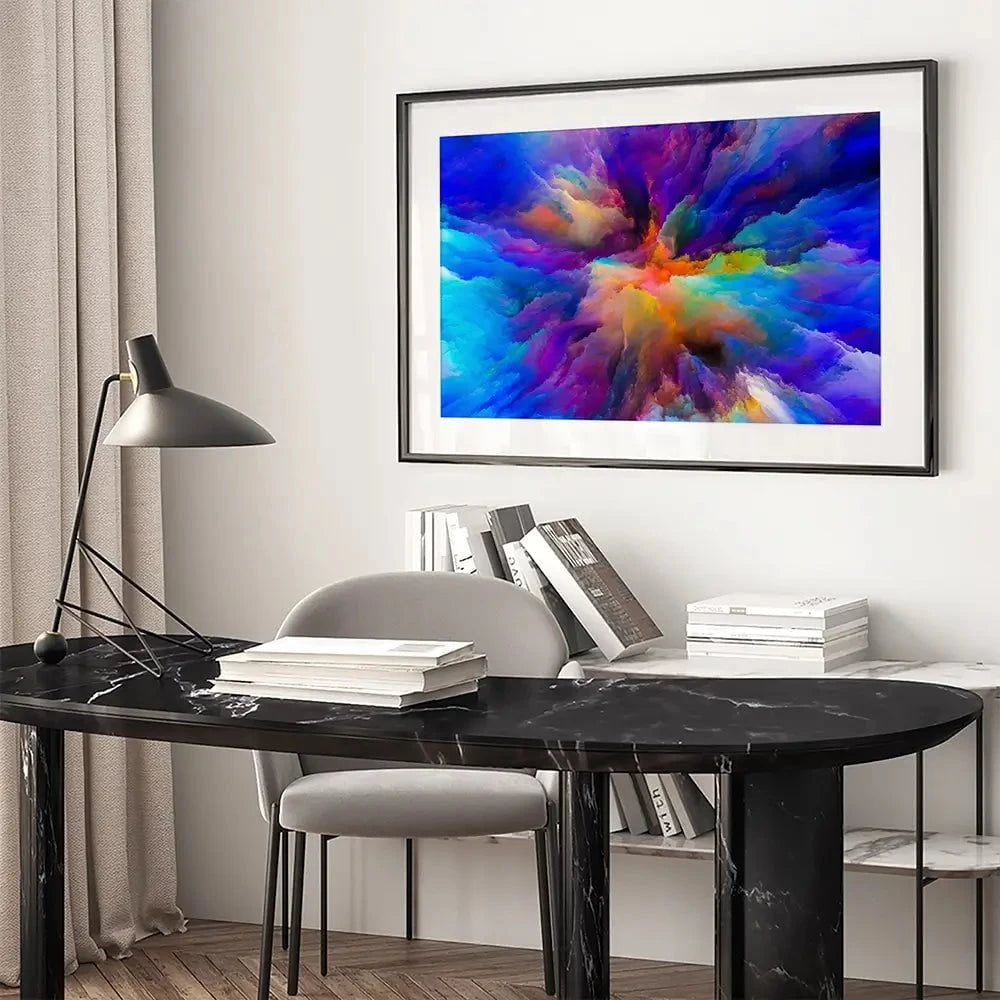 Blue Abstract Framed Art Print Blue Abstract Framed Art Print wall art product agsandrew / Shutterstock