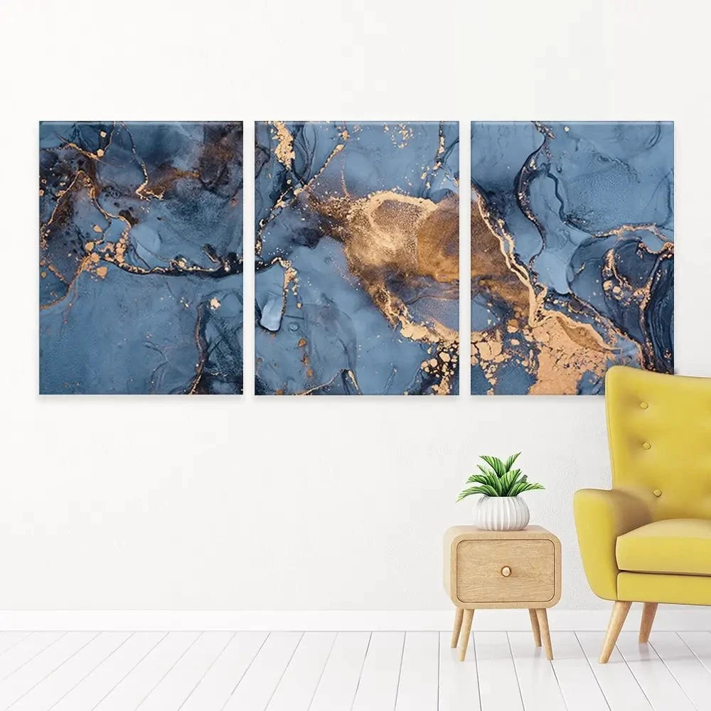 Blue And Bronze Trio Canvas Print Blue And Bronze Trio Canvas Print wall art product djero.adlibeshe yahoo.com / Shutterstock