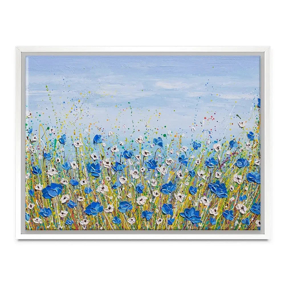 Blue And White Flowers Canvas Print Blue And White Flowers Canvas Print wall art product Olga Tkachyk