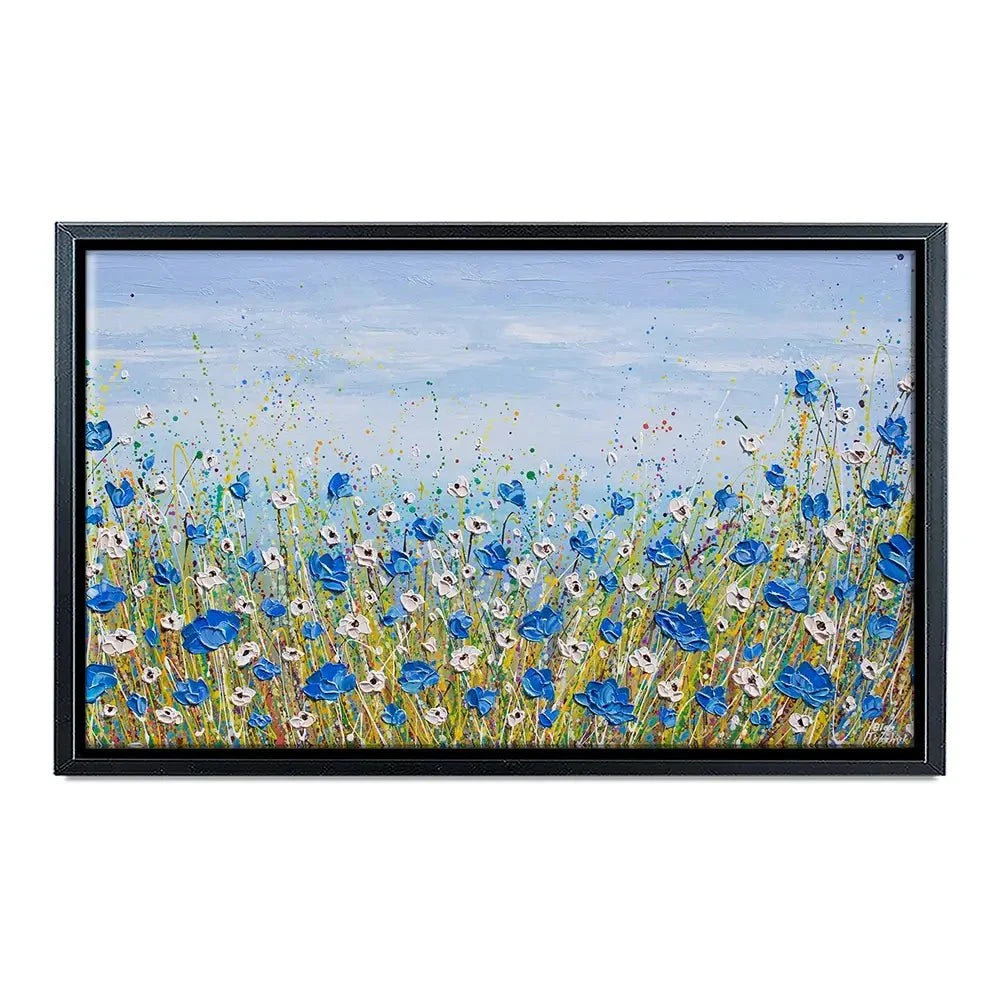 Blue And White Flowers Canvas Print Blue And White Flowers Canvas Print wall art product Olga Tkachyk