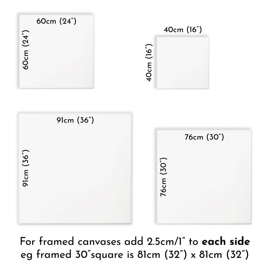 Blue And White Flowers Square Canvas Print Blue And White Flowers Square Canvas Print wall art product Olga Tkachyk