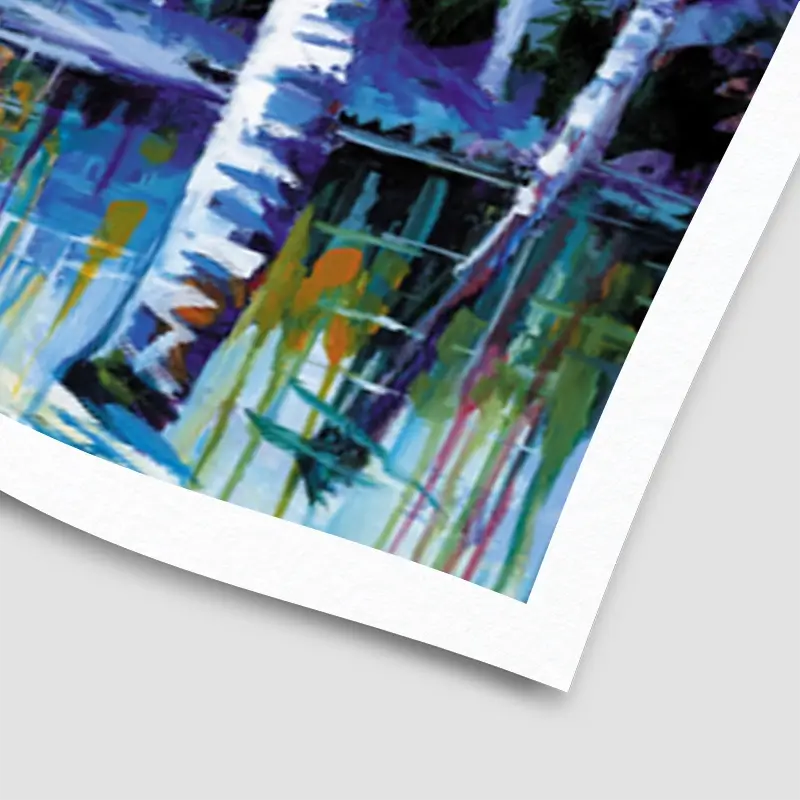 Blue Birches Art Print Blue Birches Art Print wall art product Leon Devenice
