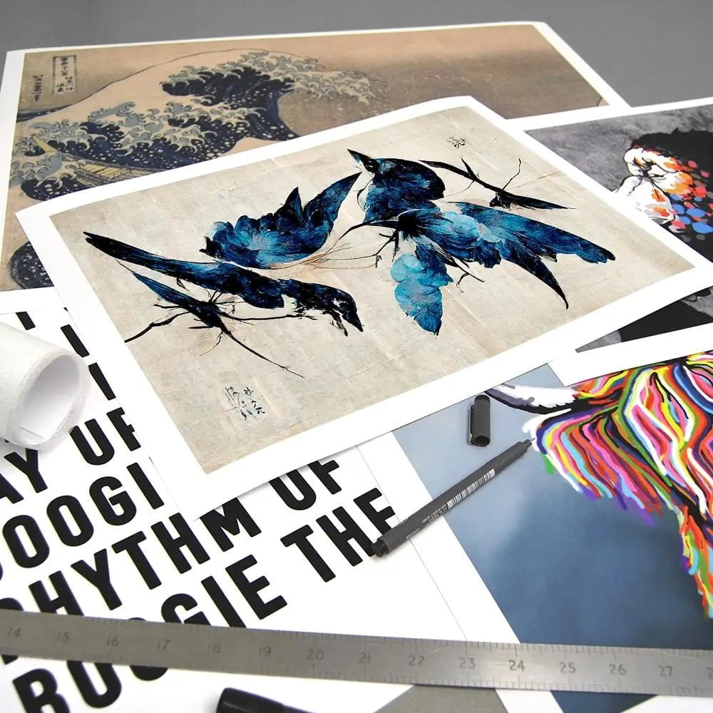 Blue Birds Art Print Blue Birds Art Print wall art product Treechild