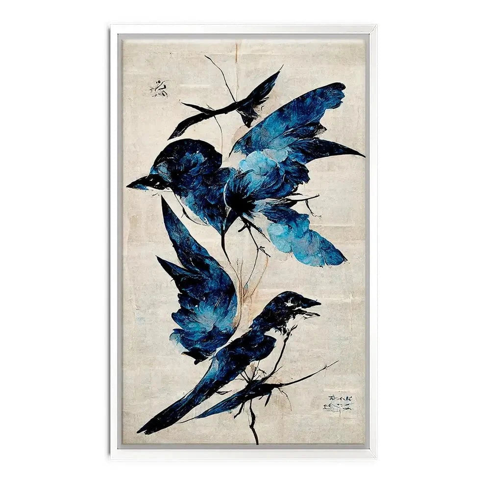 Blue Birds Canvas Print Blue Birds Canvas Print wall art product Treechild