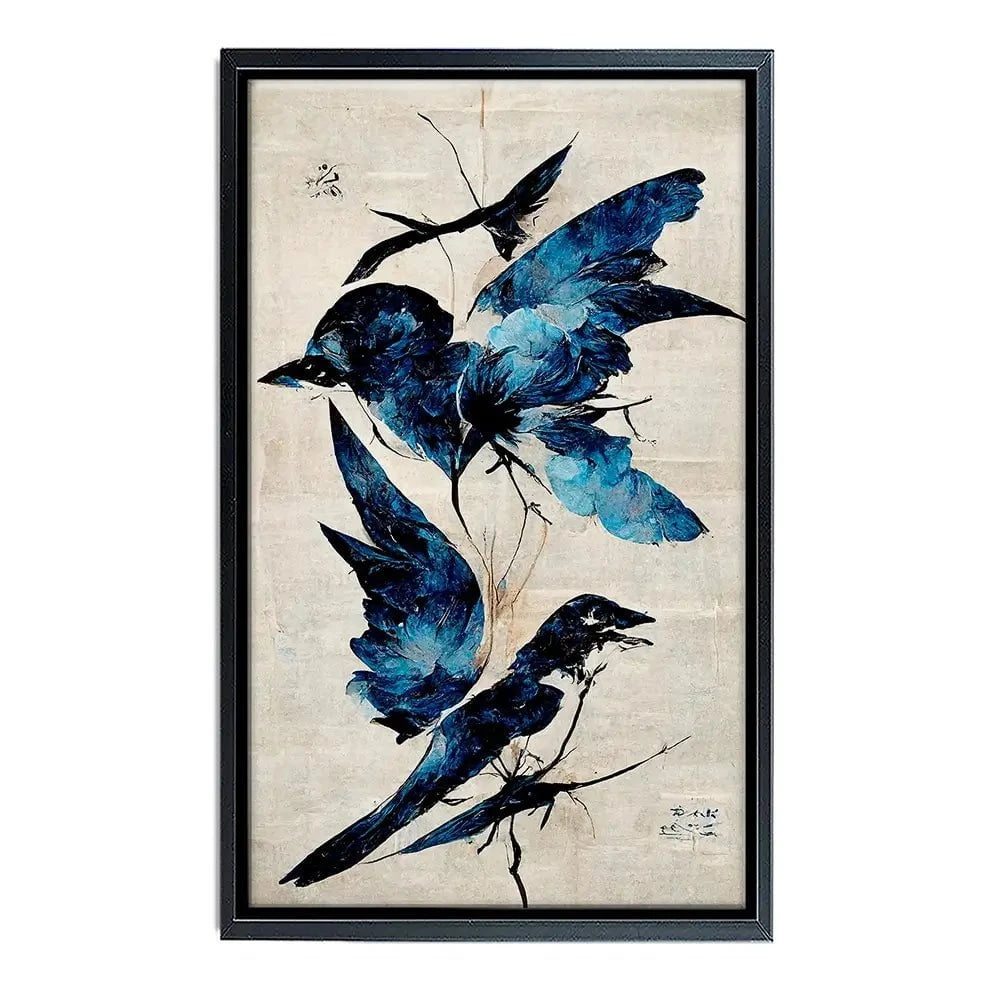 Blue Birds Canvas Print Blue Birds Canvas Print wall art product Treechild