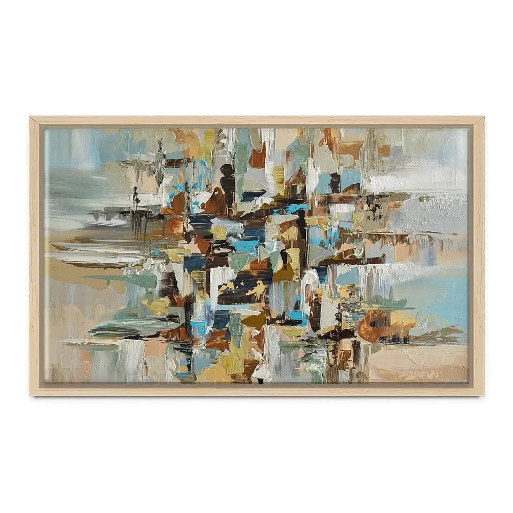 Blue Brown Abstract Canvas Print Blue Brown Abstract Canvas Print wall art product Olga Tkachyk