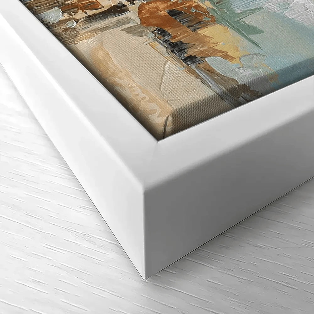 Blue Brown Abstract Canvas Print Blue Brown Abstract Canvas Print wall art product Olga Tkachyk