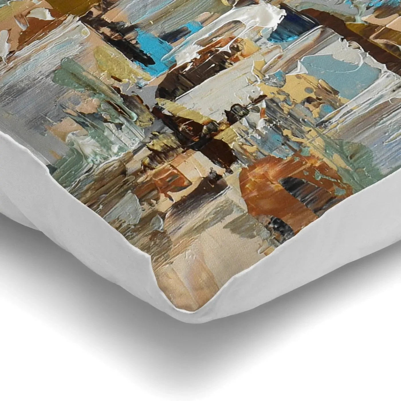 Blue Brown Abstract Cushion Blue Brown Abstract Cushion wall art product Olga Tkachyk