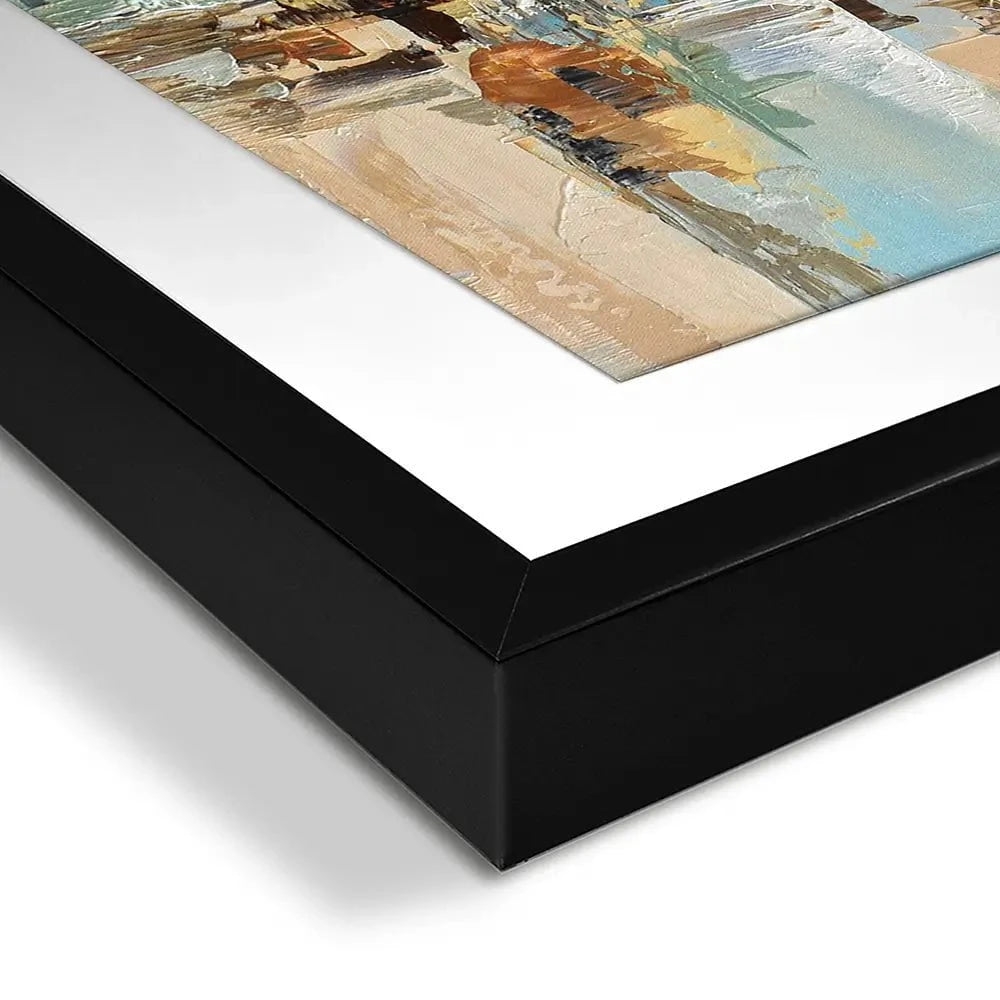 Blue Brown Abstract Framed Art Print Blue Brown Abstract Framed Art Print wall art product Olga Tkachyk