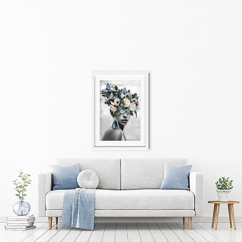 Blue Butterfly Framed Art Print Blue Butterfly Framed Art Print wall art product Svetlana Aleynikova