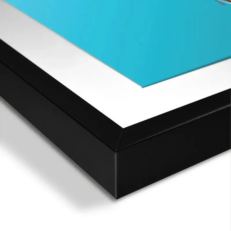 Blue Cheeky Cow Framed Art Print Blue Cheeky Cow Framed Art Print wall art product Independent