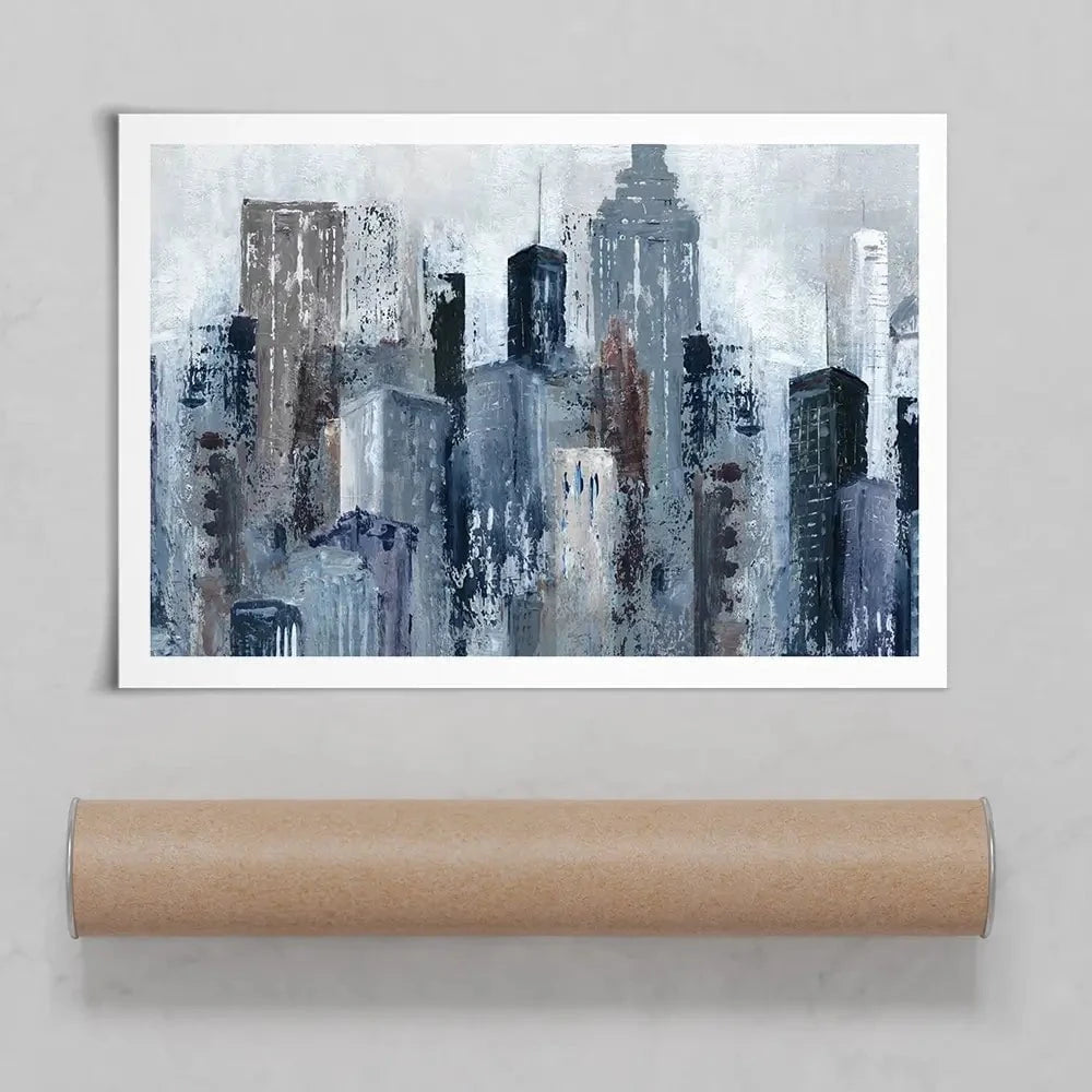 Blue City Mood Art Print Blue City Mood Art Print wall art product Carol Robinson