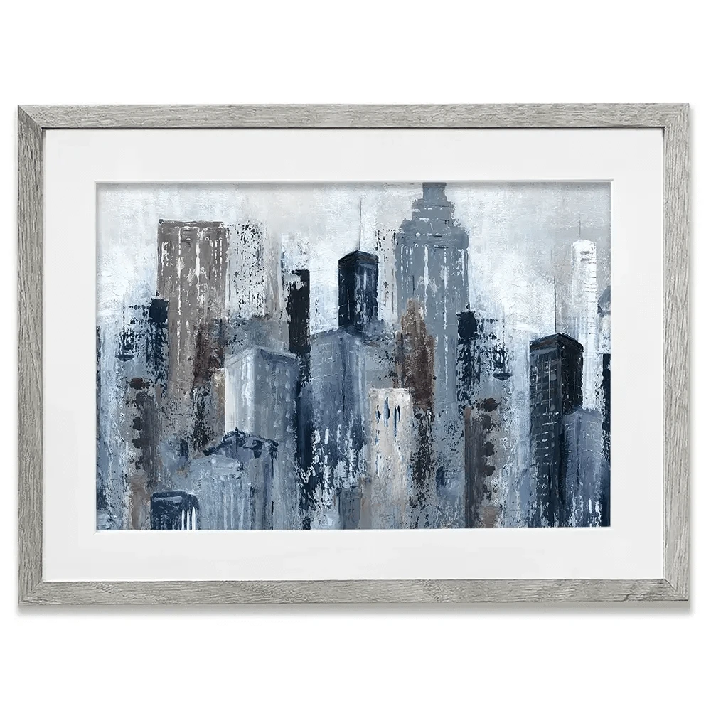 Blue City Mood Framed Art Print Blue City Mood Framed Art Print wall art product Carol Robinson