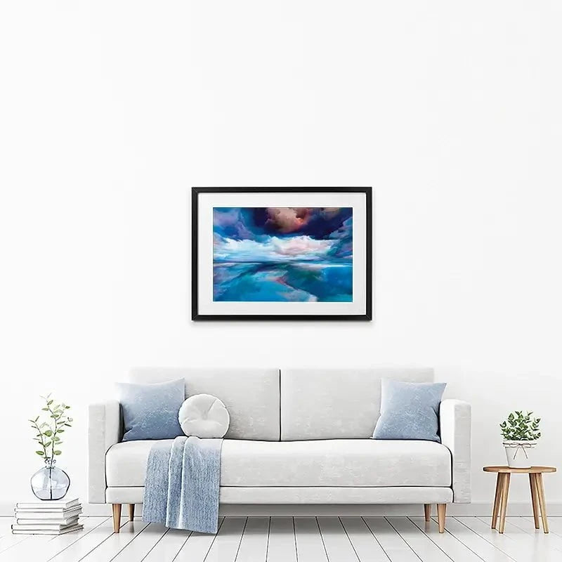 Blue Cloudscape Framed Art Print Blue Cloudscape Framed Art Print wall art product agsandrew / Shutterstock