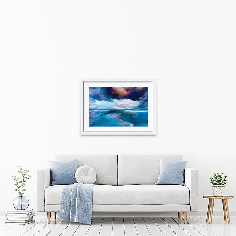 Blue Cloudscape Framed Art Print Blue Cloudscape Framed Art Print wall art product agsandrew / Shutterstock
