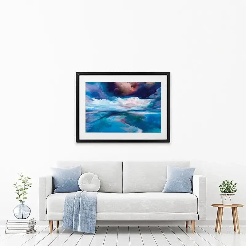 Blue Cloudscape Framed Art Print Blue Cloudscape Framed Art Print wall art product agsandrew / Shutterstock
