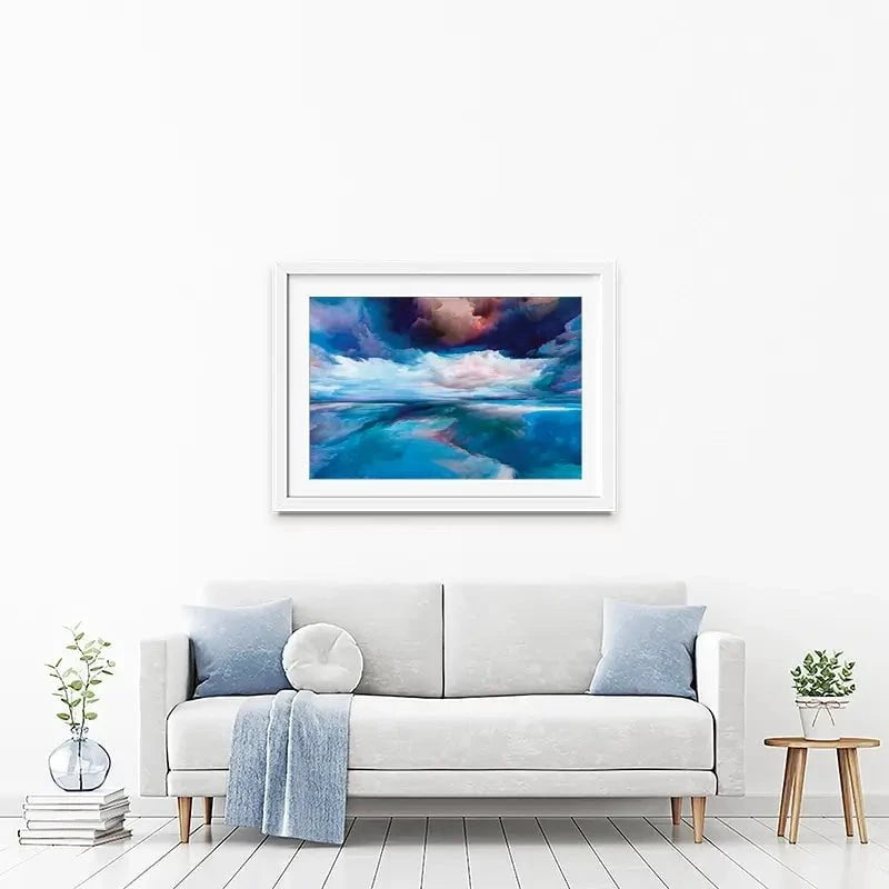 Blue Cloudscape Framed Art Print Blue Cloudscape Framed Art Print wall art product agsandrew / Shutterstock
