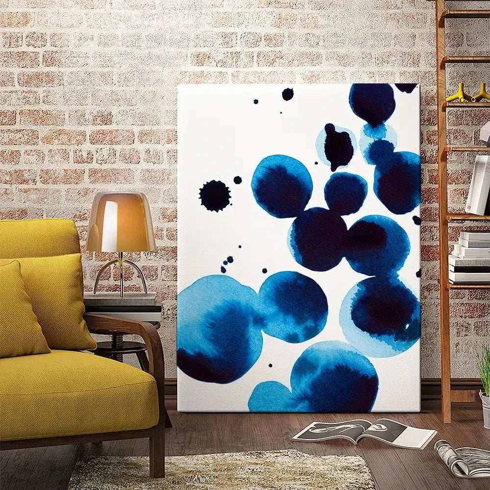 Blue Drops Canvas Print Blue Drops Canvas Print wall art product Annie Warren