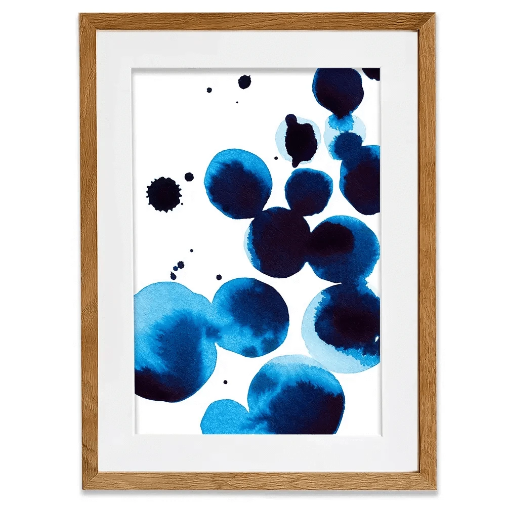 Blue Drops Framed Art Print Blue Drops Framed Art Print wall art product Annie Warren
