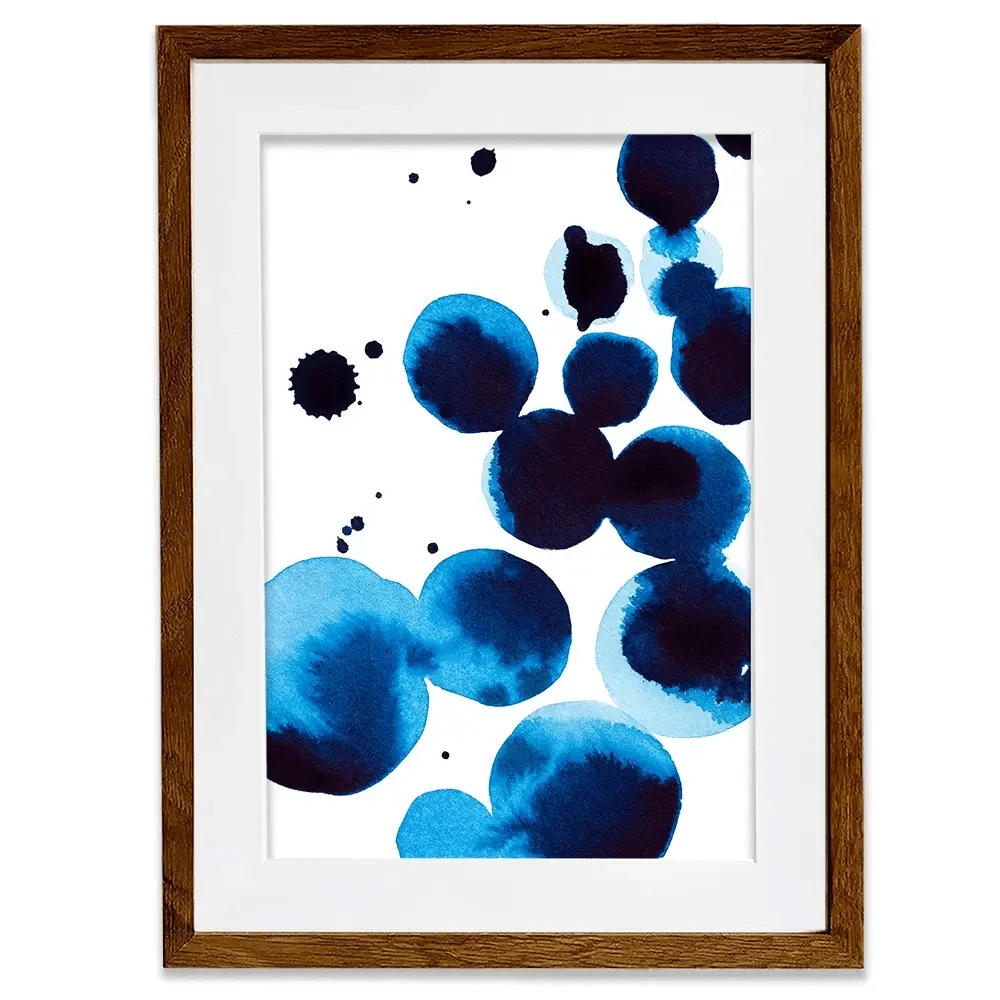 Blue Drops Framed Art Print Blue Drops Framed Art Print wall art product Annie Warren