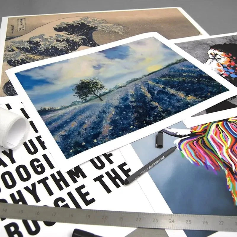 Blue Fields Art Print Blue Fields Art Print wall art product Violeta Allaberdieva