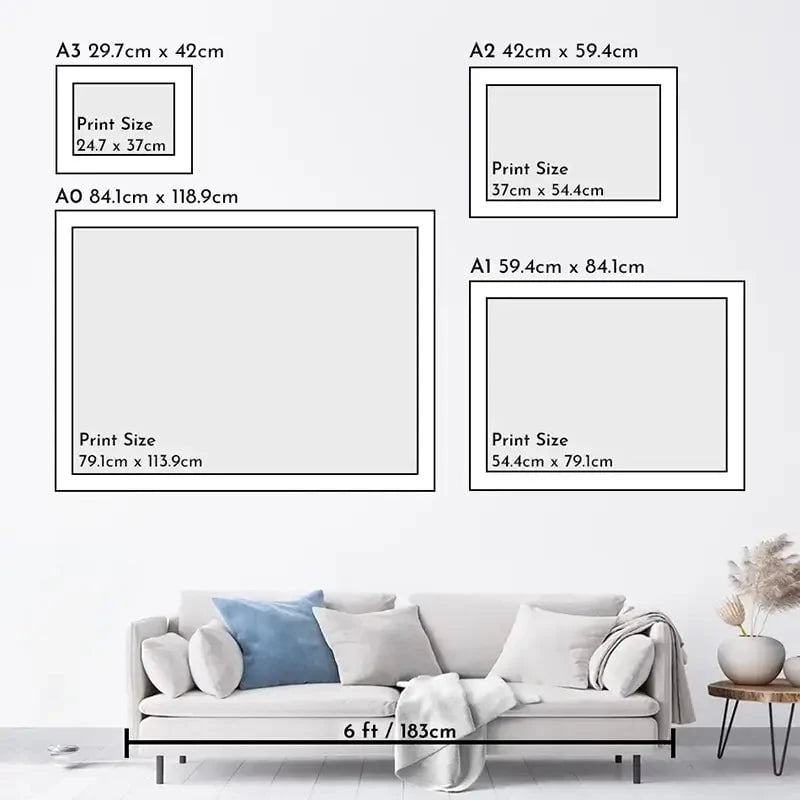 Blue Fields Art Print Blue Fields Art Print wall art product Violeta Allaberdieva