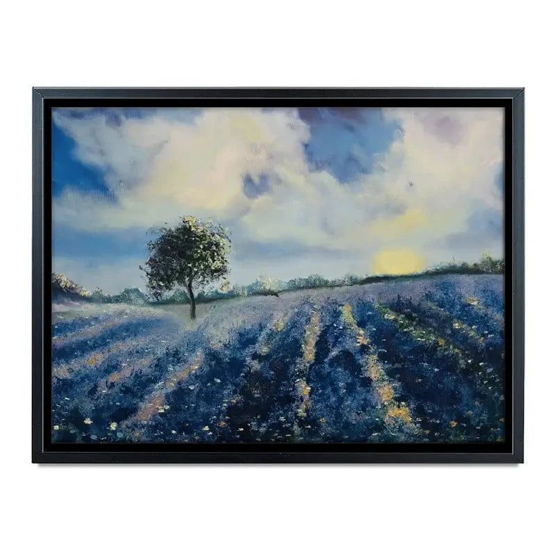 Blue Fields Canvas Print Blue Fields Canvas Print wall art product Violeta Allaberdieva